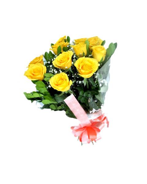 Buquê 12 Rosas Amarelas